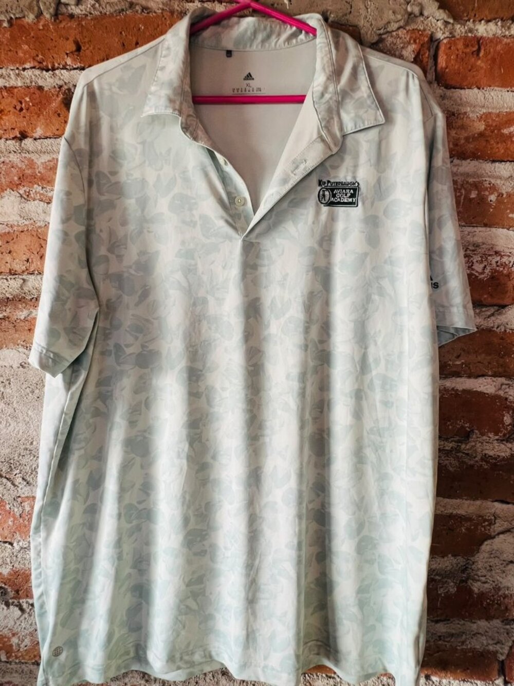 Adidas Golf Mens Kip Puterbaugh's Aviara Golf Academy Floral Polo Shirt XL